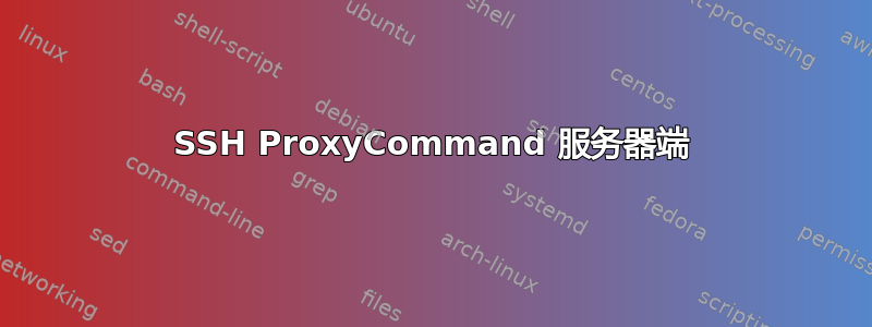 SSH ProxyCommand 服务器端