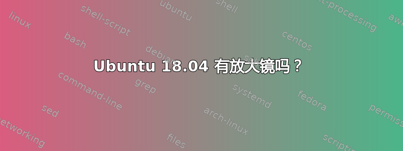 Ubuntu 18.04 有放大镜吗？