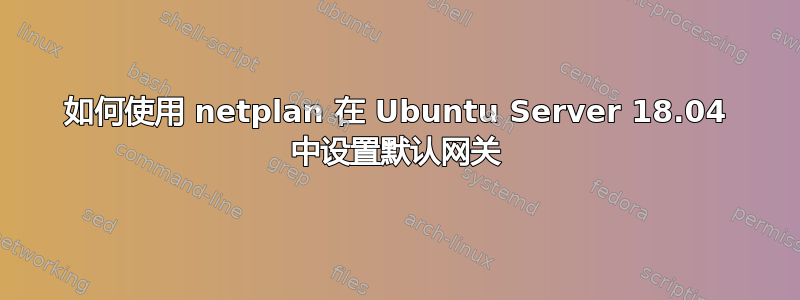 如何使用 netplan 在 Ubuntu Server 18.04 中设置默认网关