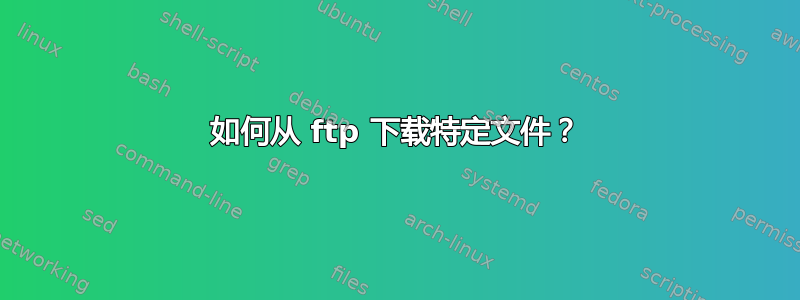 如何从 ftp 下载特定文件？