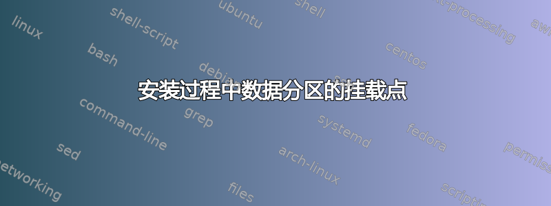 安装过程中数据分区的挂载点