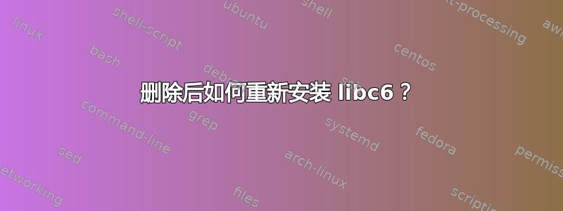 删除后如何重新安装 libc6？