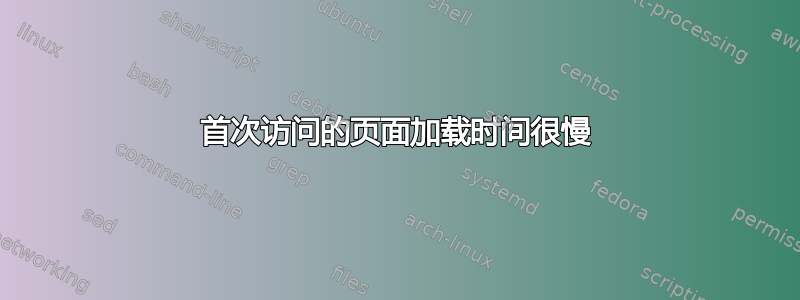 首次访问的页面加载时间很慢