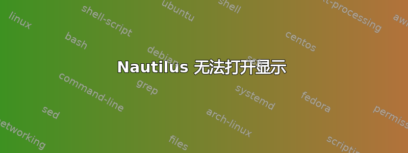 Nautilus 无法打开显示