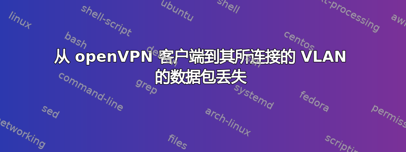 从 openVPN 客户端到其所连接的 VLAN 的数据包丢失