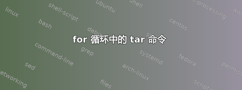 for 循环中的 tar 命令