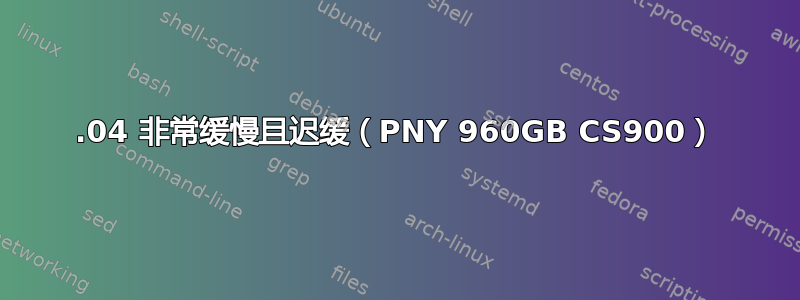 18.04 非常缓慢且迟缓（PNY 960GB CS900）