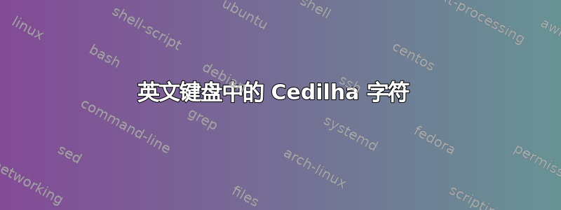 英文键盘中的 Cedilha 字符 