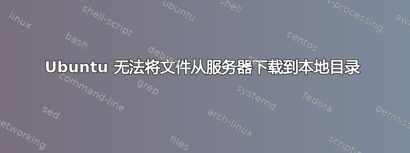 Ubuntu 无法将文件从服务器下载到本地目录