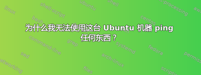 为什么我无法使用这台 Ubuntu 机器 ping 任何东西？