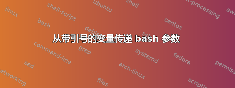 从带引号的变量传递 bash 参数