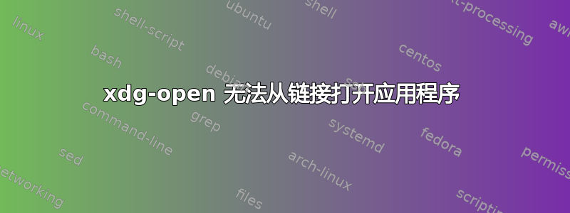 xdg-open 无法从链接打开应用程序