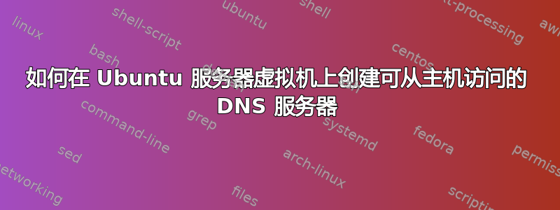 如何在 Ubuntu 服务器虚拟机上创建可从主机访问的 DNS 服务器