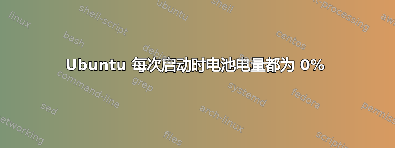 Ubuntu 每次启动时电池电量都为 0%