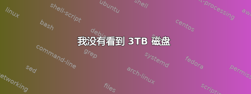 我没有看到 3TB 磁盘