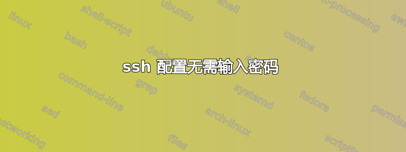 ssh 配置无需输入密码