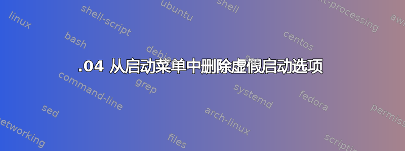 18.04 从启动菜单中删除虚假启动选项