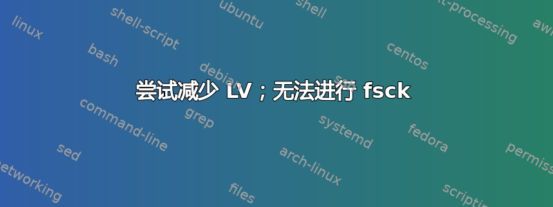 尝试减少 LV；无法进行 fsck