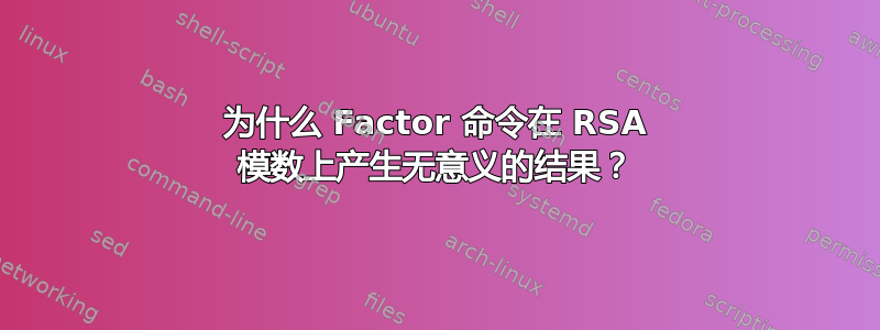 为什么 Factor 命令在 RSA 模数上产生无意义的结果？