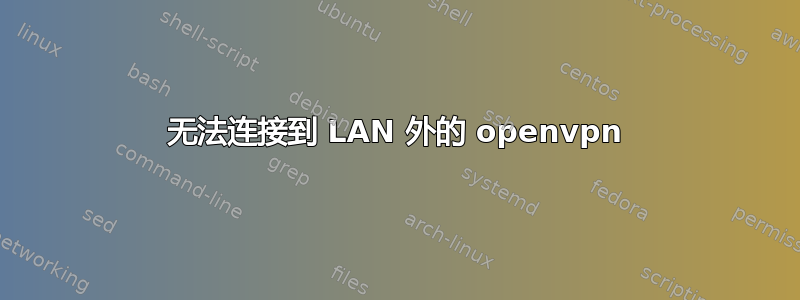 无法连接到 LAN 外的 openvpn