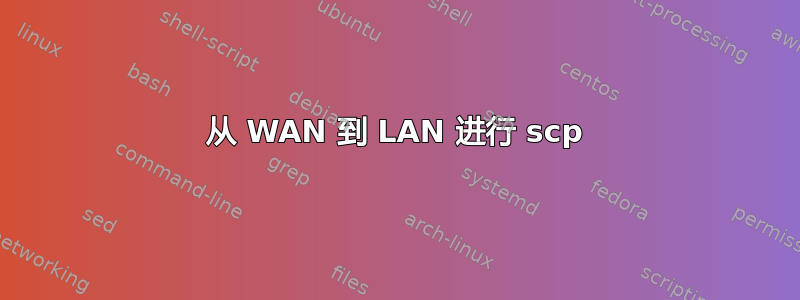 从 WAN 到 LAN 进行 scp