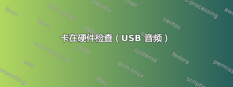 卡在硬件检查（USB 音频）