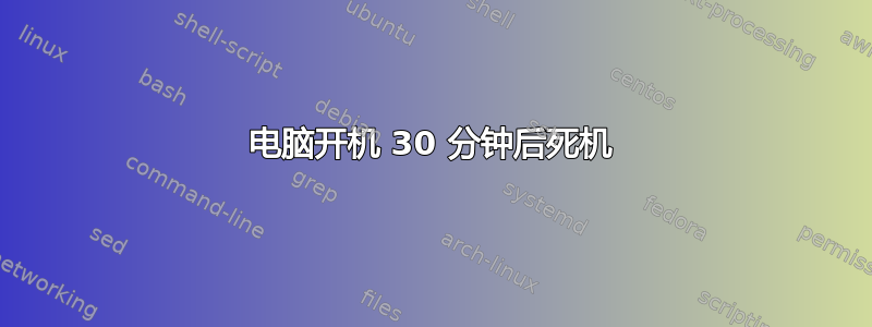 电脑开机 30 分钟后死机