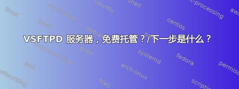 VSFTPD 服务器，免费托管？/下一步是什么？