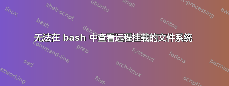 无法在 bash 中查看远程挂载的文件系统