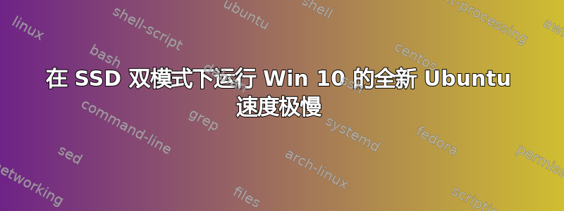 在 SSD 双模式下运行 Win 10 的全新 Ubuntu 速度极慢