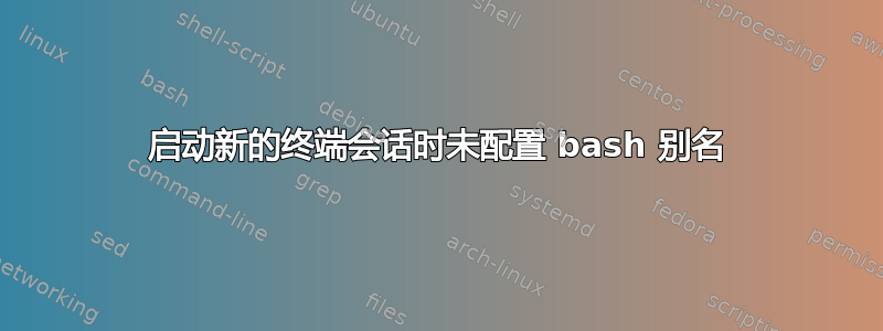 启动新的终端会话时未配置 bash 别名