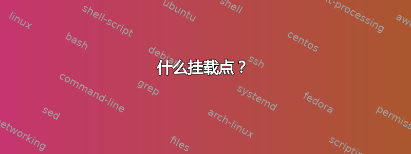 什么挂载点？