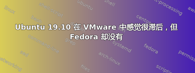 Ubuntu 19.10 在 VMware 中感觉很滞后，但 Fedora 却没有