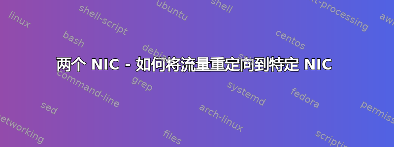 两个 NIC - 如何将流量重定向到特定 NIC