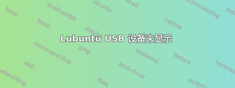 Lubuntu USB 设备未显示