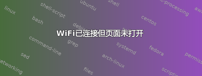 WiFi已连接但页面未打开