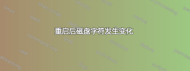 重启后磁盘字符发生变化