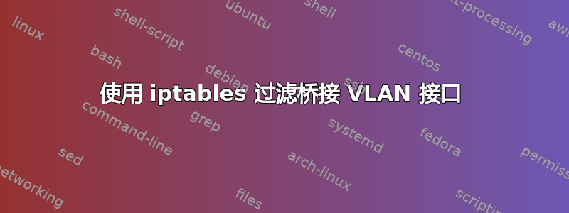 使用 iptables 过滤桥接 VLAN 接口