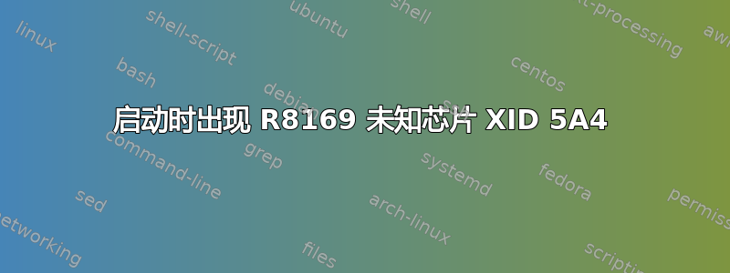 启动时出现 R8169 未知芯片 XID 5A4