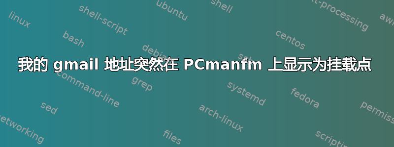 我的 gmail 地址突然在 PCmanfm 上显示为挂载点