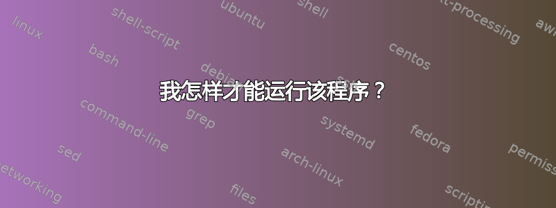 我怎样才能运行该程序？