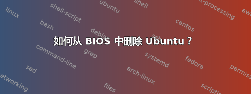 如何从 BIOS 中删除 Ubuntu？