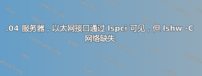 18.04 服务器，以太网接口通过 lspci 可见，但 lshw -C 网络缺失