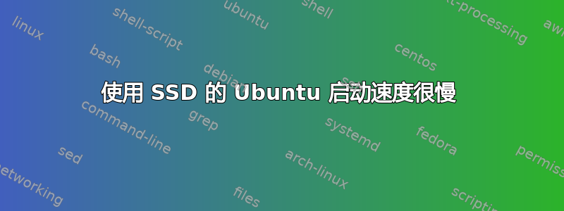 使用 SSD 的 Ubuntu 启动速度很慢