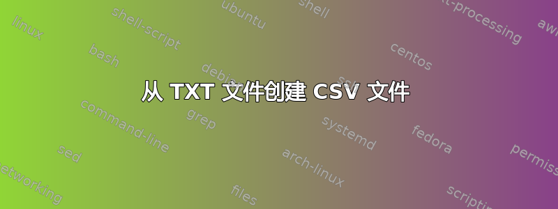 从 TXT 文件创建 CSV 文件