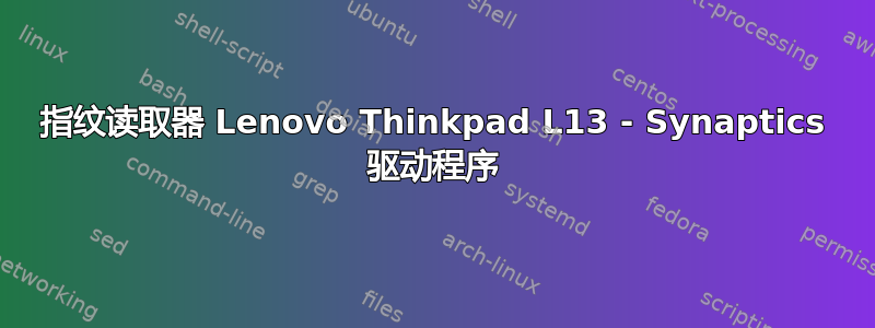 指纹读取器 Lenovo Thinkpad L13 - Synaptics 驱动程序