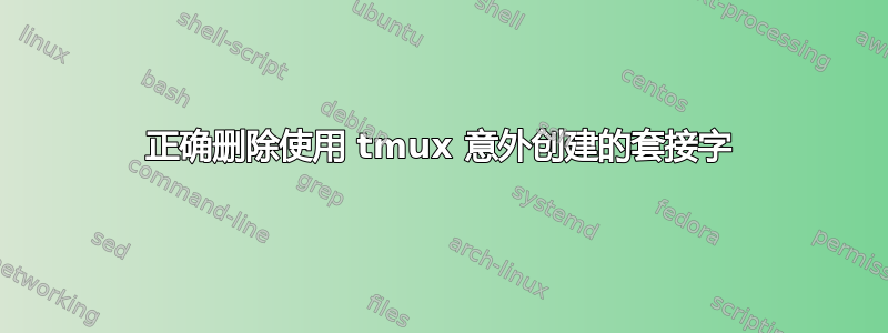 正确删除使用 tmux 意外创建的套接字