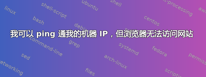 我可以 ping 通我的机器 IP，但浏览器无法访问网站