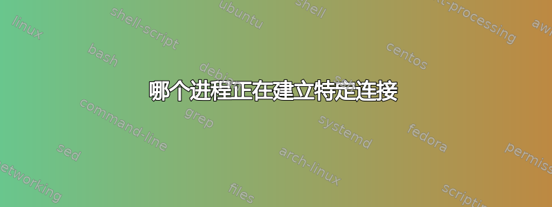 哪个进程正在建立特定连接