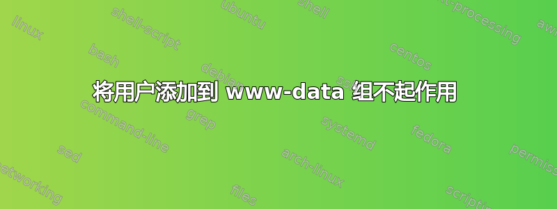 将用户添加到 www-data 组不起作用